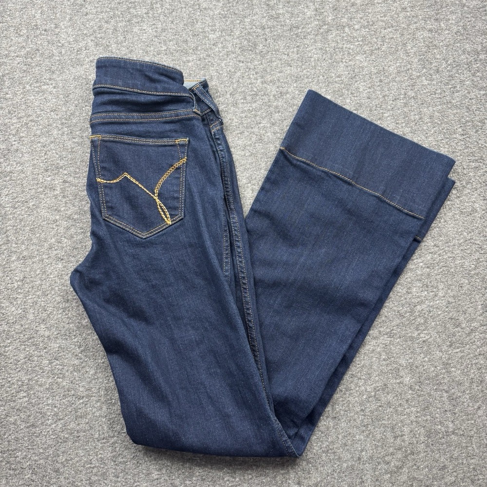 Dark Blue Flare Jeans - Women - Picture 10 of 16